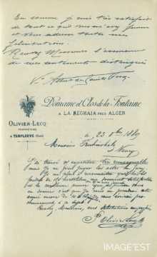 Certificat de la Maison Olivier-Lecq (Templeuve)